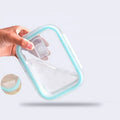 Modern Borosilicate Glass Class Lunch Box Food Storage Container Set with Plastic Sealed Lid Custom Logo