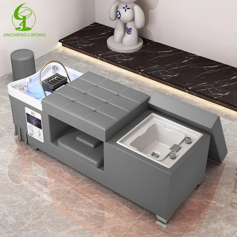 JINCHENG Factory Custom Multifunction Massage Hair Wash Bed Head Spa Foot Massage Shampoo Bed Pedicure Shampoo Bed Modern