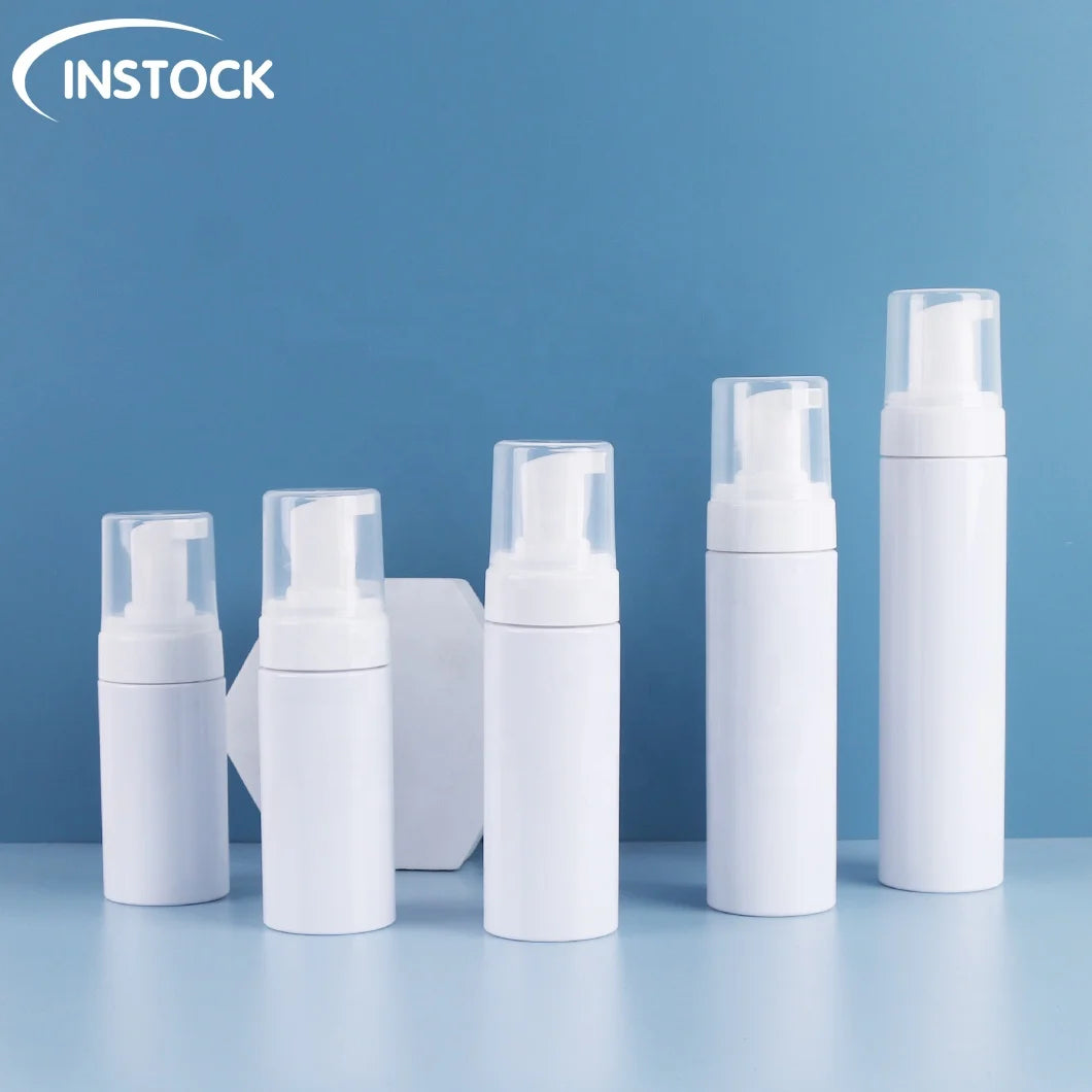 Custom Instock Airless Cosmetic Packaging 100ml/120ml/150ml/200ml/250ml Soap Dispenser Foam Pump Bottle