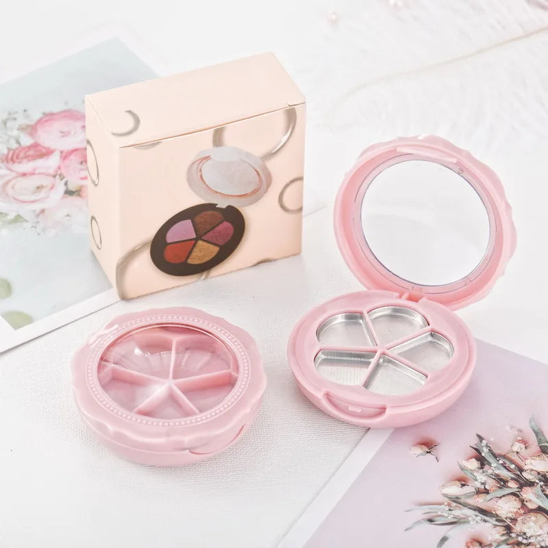 Yueshunxing Eyeshadow Container Petal Eye Shadow case DIY Lipstick Packaging Box Eyeshadow Palette with Brush MegaBDM