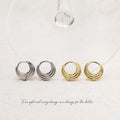 VIANRLA 925 Sterling Silver Jewelry Minimalist Hoop Thick Earrings 18k Gold Plated Earring for Women Free Laser Logo