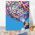 DIY Painting by Numbers House Flying in the Air Full Kits Oil Paint by Number 16x20" Home Decor Art Figure Drawing