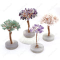 Fengshui Healing Ornament Decoration Gift Money Tree Crystal Tree of Life Natural Gemstone Stone Amethyst Rose Quartz Life Tree