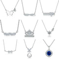 Wholesale Silver Necklaces Women Jewelry Non Fade Trendy Design Pendant Necklace 925 Sterling Silver Necklaces