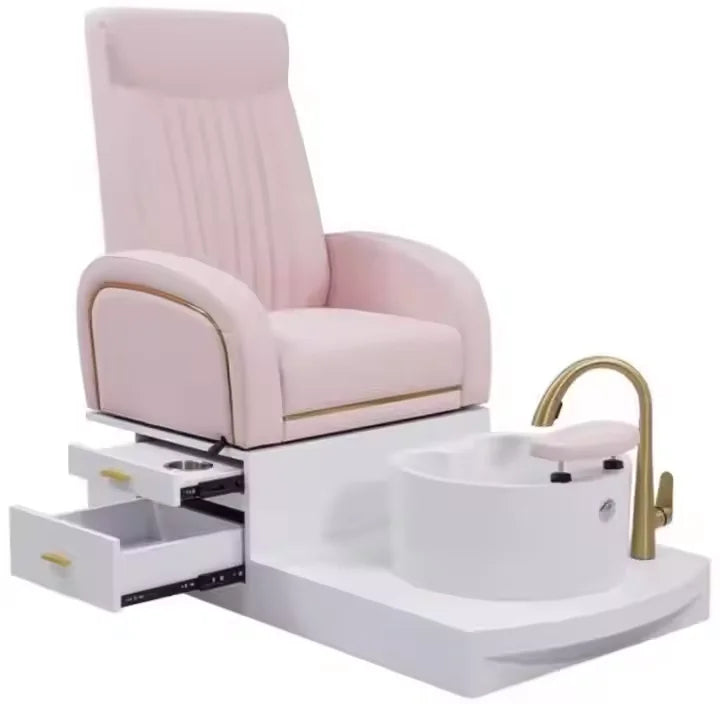 Pink Modern Luxury Beauty Nail Salon Furniture Foot Spa Pedicure Chair