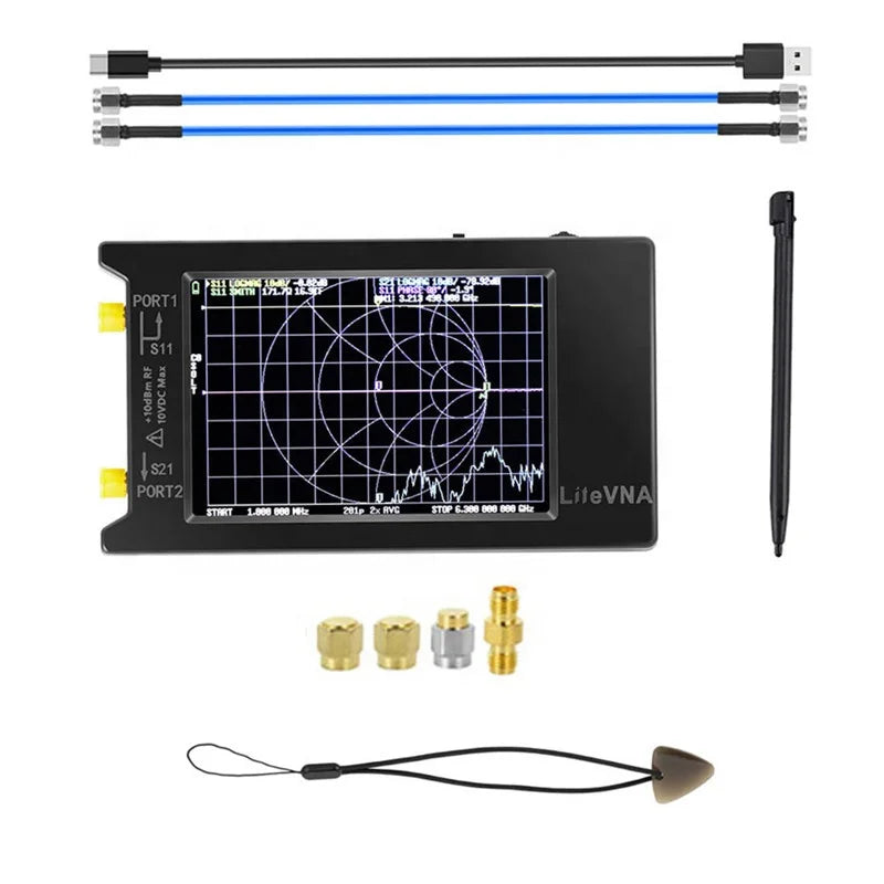 50kHz-6.3GHz Nanovna-H HF VHF UHF Vector Network Analyzer Antenna Analyzer Case 2.8 Inch 4 Inch Litevna Power Meter Tools
