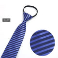 Good Price Business Bule Zip Neckties Blue Twill Necktie Zipper Ties Neck Ties Zipper Polyester Ties With Zipper for Men