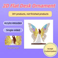 Modern DIY Diamond Painting Desk Ornament Butterfly Fairy 2D Flat Acrylic Diamond Painting Ornament for Desk Decoration