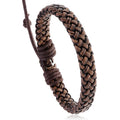 New Retro PU Leather Braided Bracelet Men and Women's Fashion Charm Knitting Jewelry