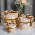 Luxury Embossed Round Wedding Gift Boxes Popular Pretty Hug Bucket Birthday Packing with Ribbon Slotted Box Design