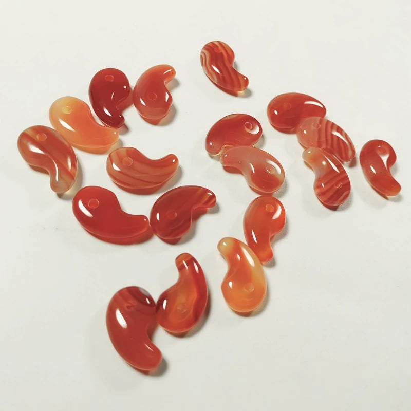 Customized Omamori Charm Tower Crystal For Positive Energy Red Agate Jade Magatama