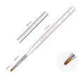 2025 Popular Mini Oval Gel Brush with Clear Acrylic Handle and High Quality PET Nylon Hair UV Gel Brush for Nail Salon BW6-6