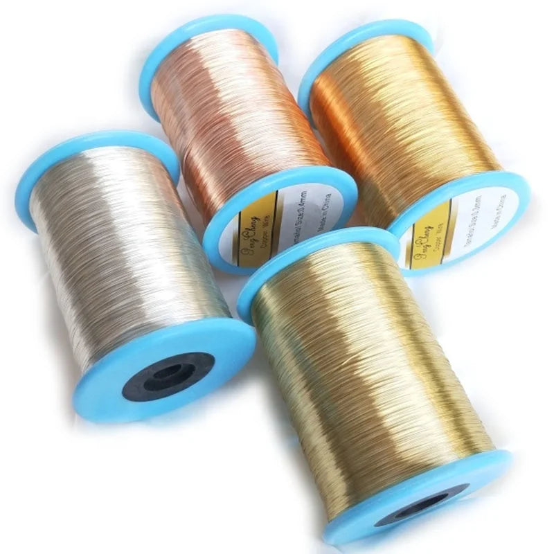 Color Retaining 250g 500g 1kg Copper Wire Sew-On 28 Colors DIY Jewelry Accessories Beading Rhinestones Included Wholesale