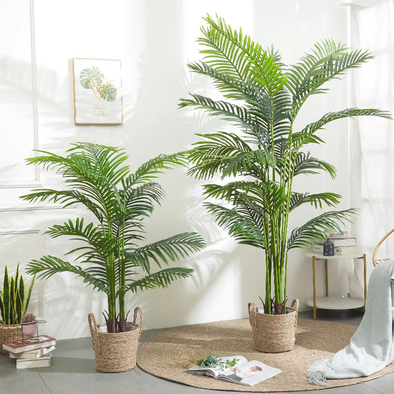 L06594 Artificial Large Tall Palm Plant Tree Outdoor 120-200cm Faux Fiberglass Coconut Palm Tree for House Outdoor Decor