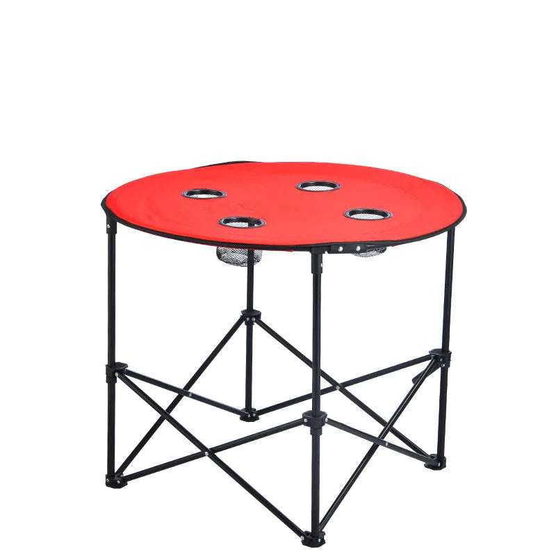 SP2361 Outdoor Camping Picnic Folding Round Table Portable Table with Cup Holder