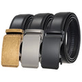 LQbelt New Automatic Buckle Belt Genuine Leather Belts for Men Waistband Ratchet Belt Custom OEM Factory