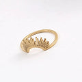 Fashion Women Stainless Steel Cute Sun Flower Shape Minimalist Ring