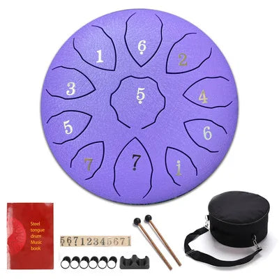 Factory Custom Portable Percussion Instrument 8 Inch 11 Tones Hand Drum F Key Ethereal Tongue Drum