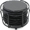 Tabletex Drink Bulk Slate Coaster Set of 8  With Holder Round Square Hexagon Slate Coasters for Bar Kitchen Home Decor