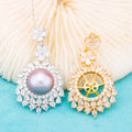 Pe011017 DIY 9-12mm Natural Freshwater Pearl Pendant Accessory 925 Sterling Silver Engagement Jewelry Necklace for Women