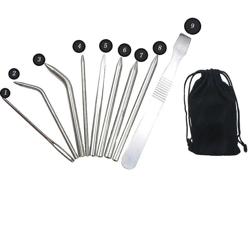 Para Cord Stitching Set Stainless Steel Para Cord Needle Bracelet Flattener Knitting Needles DIY Jewelry Para Cord Needle