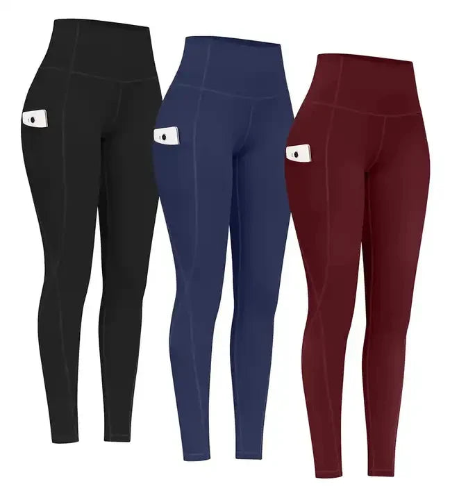 Wholesale Good Price High Waist Women Gym Pants With Pockets