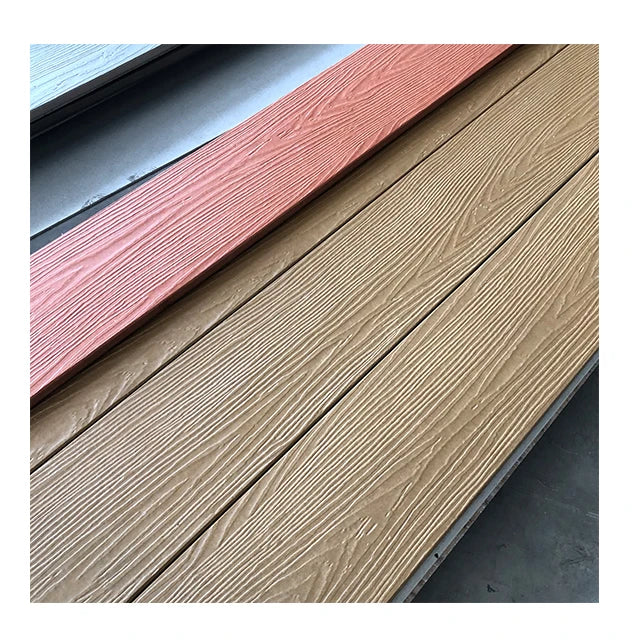 Outdoor Decking Plank Fireproof Fiber Cement Board Siding Wood Grain Waterproof Cladding Sheet for Exterior Interior Facade