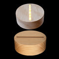 Modern 3D LED Night Light Creative Wooden Bedroom Lamp Base DIY USB Residential Use Eco-Friendly Dimmable