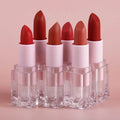 Customize Your Own Lipstick Private Label Transparent Tube Vegan High Pigment Lipstick Long Lasting Velvet Matte Lipstick