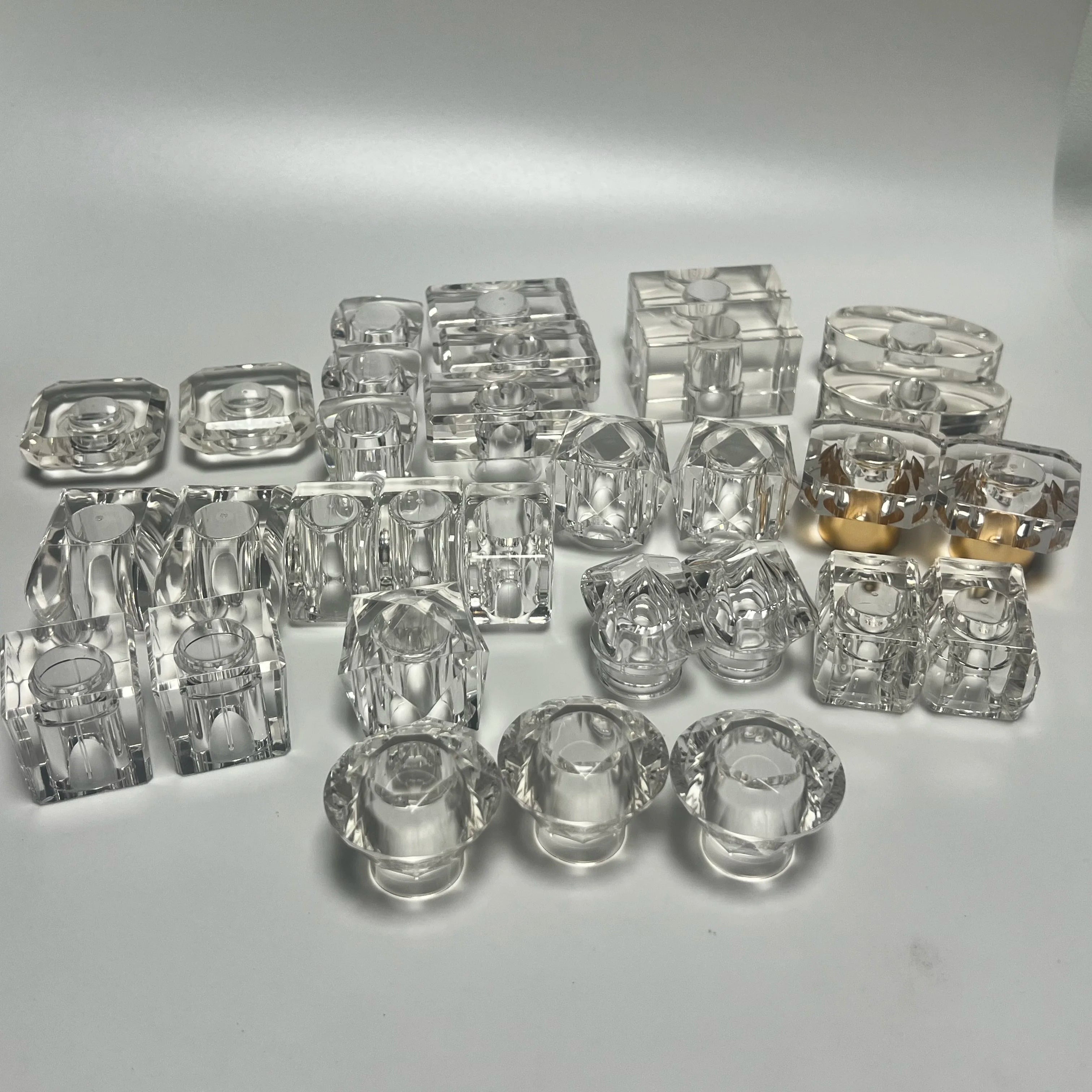 In STOCK Custom Packaging Cosmetic Luxury Shiny Transparent Smart Lids 15mm Perfume Caps for Bottles