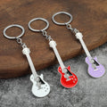 Cross-border for the Spot Wholesale Creative Musical Instrument Pendant Activity Gift Bag Hanging Metal Paint Guitar Key Chain