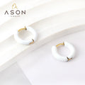 Ason Fast Shipping Party Colorful Hoop Earring Fashion Trendy Jewelry Women Hoop Stainless Steel Earring Jewelry
