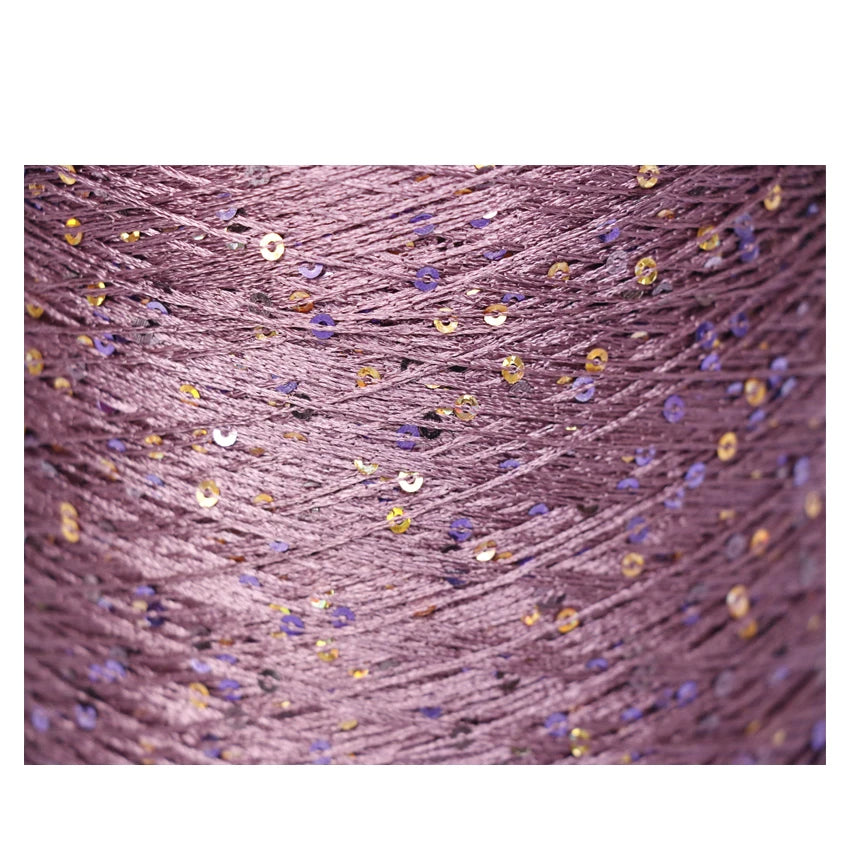 Angjia AJ High Tenacity Hot Selling 3mm Paillette Yarn with Polyester Thread Sequins Dyed Pattern Hand Knitting Made in China