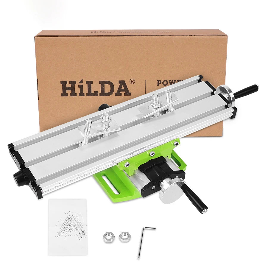 Precision Compound Bench XY Cross Slide Table Woodworking DIY Mini Worktable Metal Workbench for Milling Drilling Machine