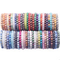 Handmade Christian Round Bead Stretch Bracelet with Healing Energy Gemstones for Wedding and Holiday Gifts