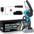 Mini Portable Electric Chainsaw Cordless Handheld Chain Saw Pruning Shears Chainsaw for Tree Branches