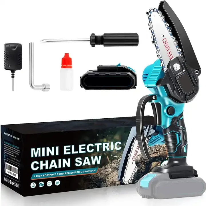 Mini Portable Electric Chainsaw Cordless Handheld Chain Saw Pruning Shears Chainsaw for Tree Branches