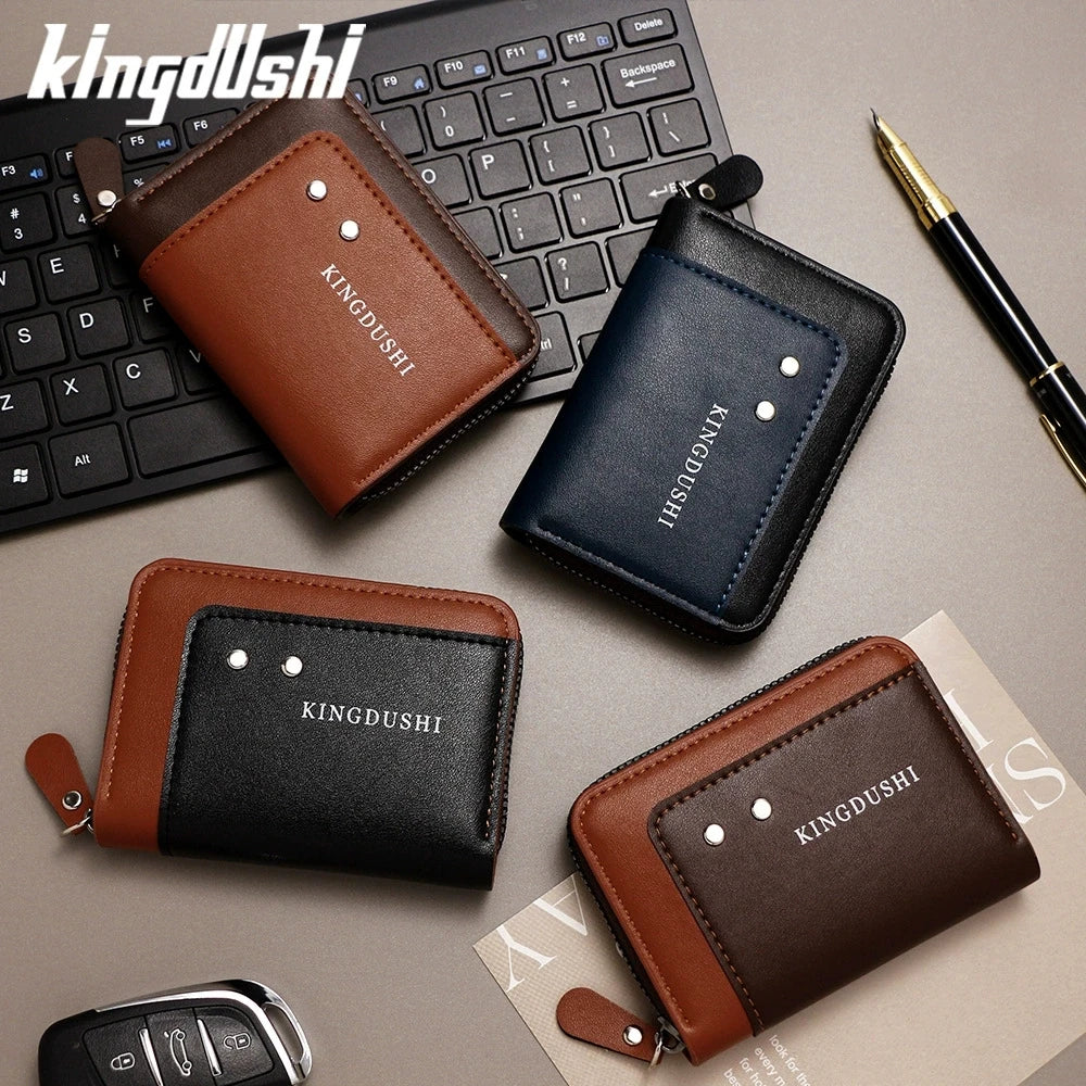 Multi-card Position Leather Anti-degaussing Rfid Change ID Card Holder