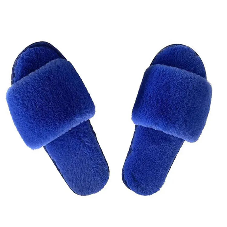 Women's Cozy Faux Fur Indoor/Outdoor for Slippers Comfortable Non-Slip Platform with Anti-Slippery Feature for Winter MegaBDM