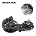Riderace Road Bike Carbon Fiber Ceramic Rear Derailleur for Shimano R7000 R8000 Carbon Fiber 17T Pulley Ceramic Derailleur