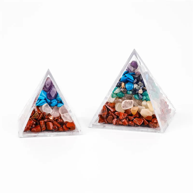 HY Hot Selling Natural Healing Crystal Stone Craved Chakra Healing Stones Pyramid for Decoration Gift