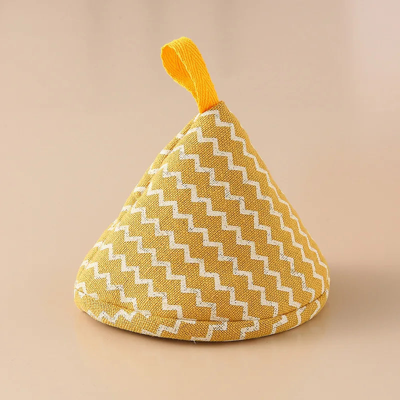 Cotton Triangle Pot Cap Oven Gloves Kitchen Anti-Scald Pan Handle Finger Protector Cover Casserole Cap Heat Insulation Mitts