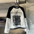 Custom Corduroy Oversized Graphic Thermal Long Sleeve T Shirts for Men Vintage DTG Print Double Layer Long Sleeve T-shirt
