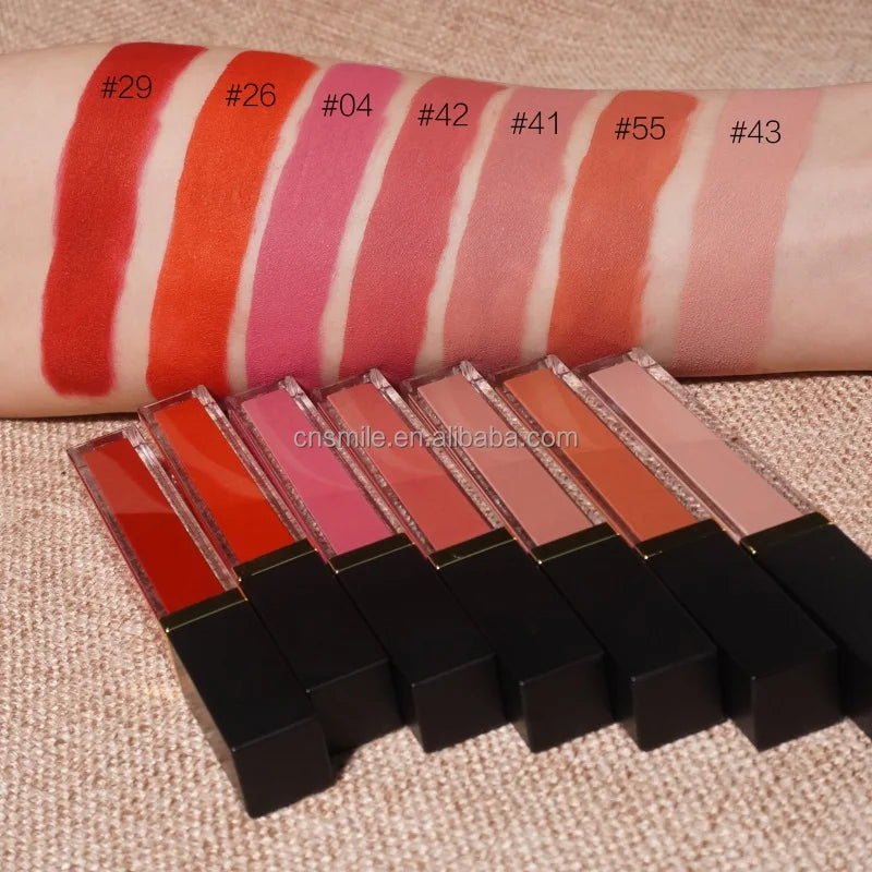 Hot Selling Personality Simple Waterproof Lip Gloss Matte Liquid Lipstick Private Label Matte Lip Gloss