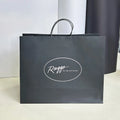 Custom Logo Printed Luxury Black Paperboard Recyclable Clothing Perfume Fur Packaging Promotion Gift Shopping Bag