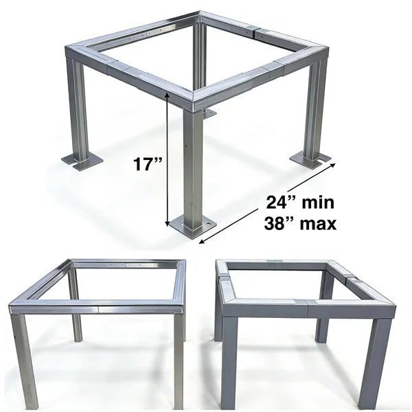 Adjustable Aluminum AC Condenser Stand Kit Corrosion-Resistant Mounting Bracket for HVAC Outdoor Units