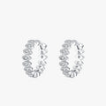 Ailmay 925 Sterling Silver Luxury Lucky Eye Ear Buckles for Women Girls Shiny CZ Geometric Hoop Earrings Wedding Fine Jewelry