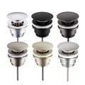 Popular Brass Pop up Drainer Click Clack Basin Waste Sink Stopper Waste Valve G 1 1/4" Brass Drainage Screw Type Basin Drainer