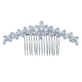 SLBRIDAL Trendy Sparkling Cubic Zircon Girls Hair Comb Bridal Wedding CZ Headpieces Hair Accessories Women Hair Jewelry