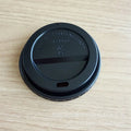 Disposable Milk Tea Cup Lid 90mm Plastic Lid PP Takeaway Packing Leakproof Coffee Drink Cup Lid Black